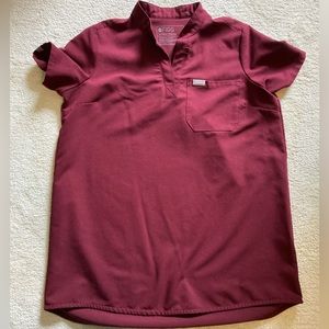 Figs Burgundy Maternity Top